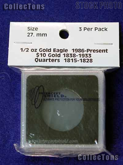 3 Intercept Shield 2x2 Coin Holders for 27mm Coins