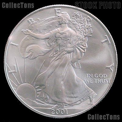 2001 American Silver Eagle Dollar BU 1oz Silver Uncirculated Coin -  ...
