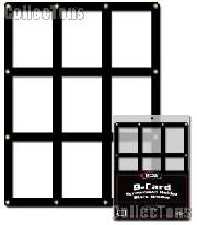 Trading Cards Display Frame by BCW 9 Card Screwdown Holder w/ Black Border
