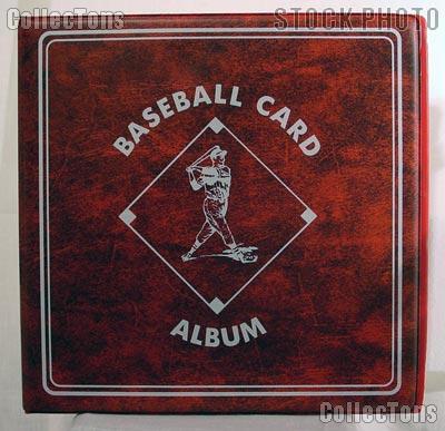 Baseball Card Album By Bcw Ring Trading Card Album In Burgundy