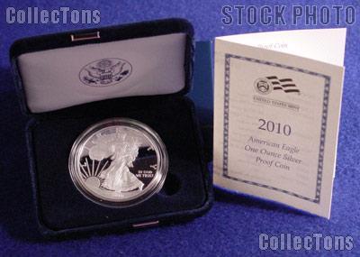 2010 Silver Eagle PROOF In Box with COA 2010-W American Silver Eagle Dollar Proof