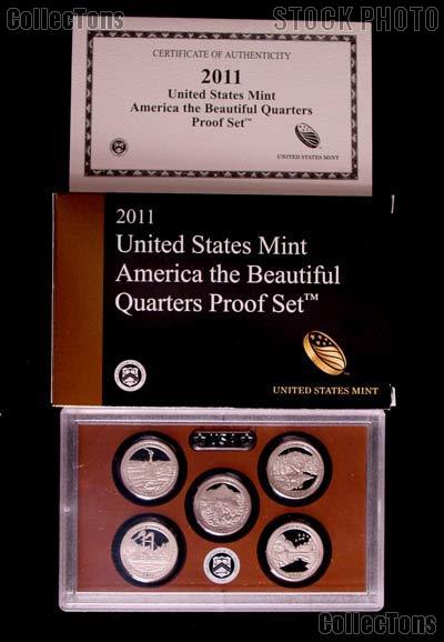 2011 QUARTER PROOF SET * ORIGINAL * 5 Coin U.S. Mint Proof Set