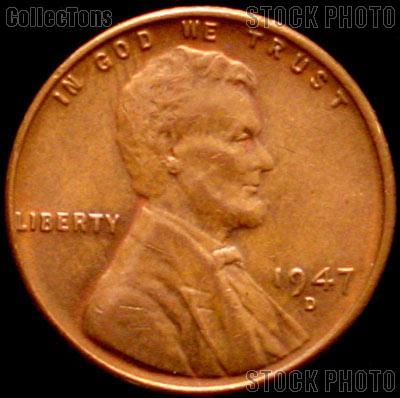 1918-Wheat-Penny-Value 1947-D Wheat Penny Lincoln Wheat Cent Circulated G-4 or Better - $0.59