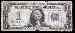 One Dollar Bill Silver Certificate "Funny Back" Series 1934 US Currency